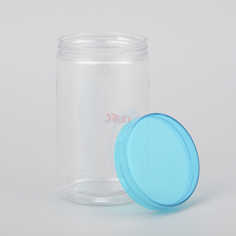 These Pharmaceutical plastic jars with lids serve as a robust plastic cylinder jar utilizing reinforced leak-proof caps and an induction liner.